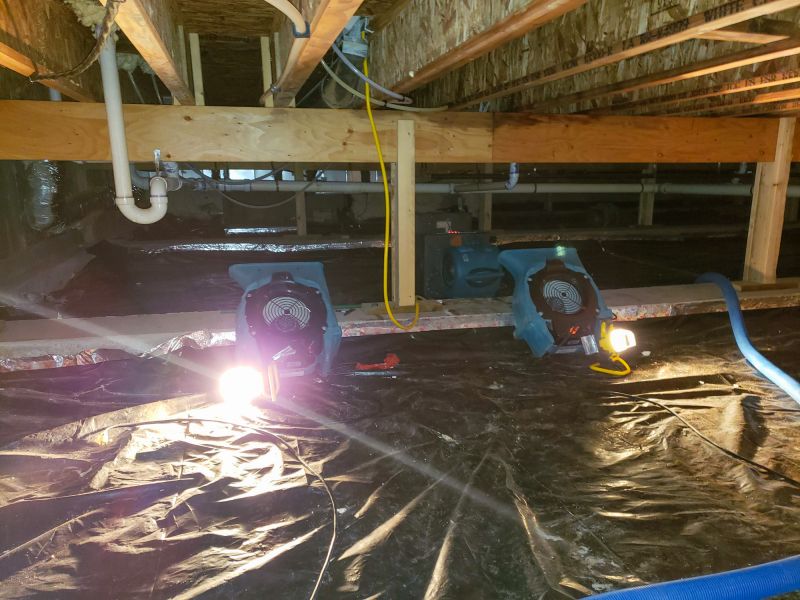Finished Crawlspace with Vent Covers